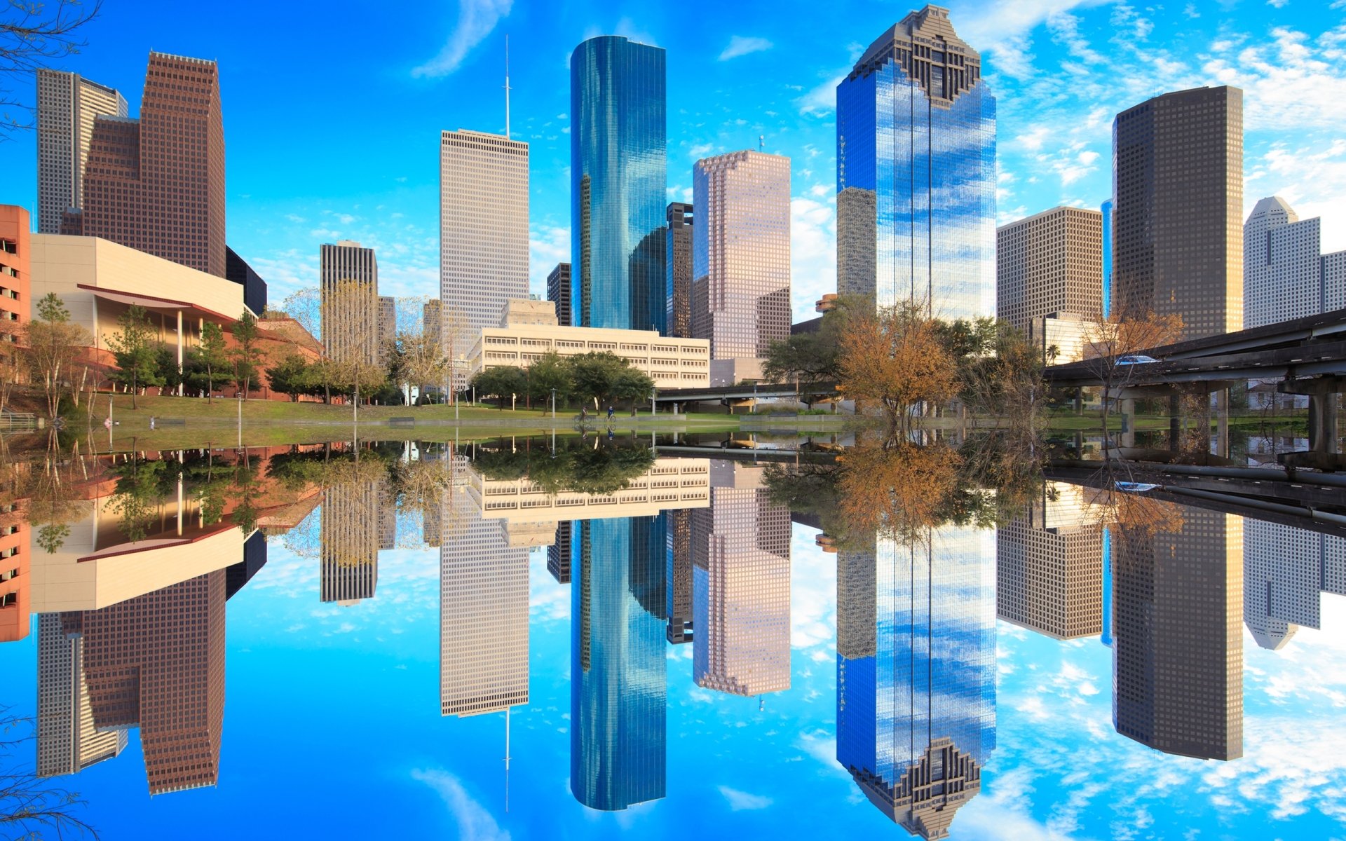 Houston Skyline HD Wallpaper