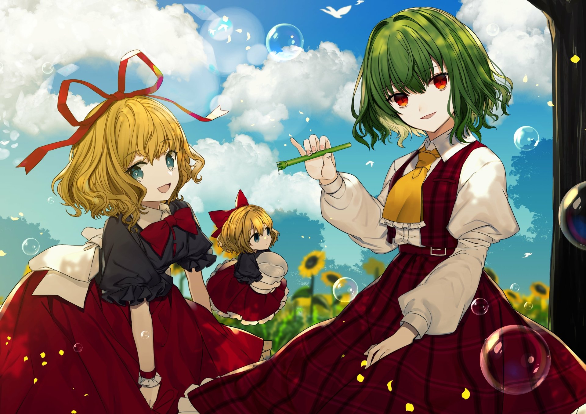 Download Medicine Melancholy Yuuka Kazami Anime Touhou 4k Ultra HD Wallpaper by 大魔王