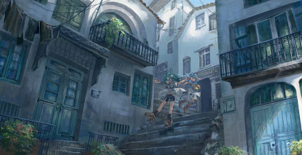 Anime street HD Desktop Wallpaper | Background Image