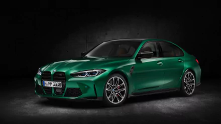 green car car BMW BMW M3 vehicle BMW M3 Competition HD Desktop Wallpaper | Background Image