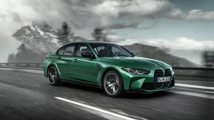 green car car BMW BMW M3 vehicle BMW M3 Competition HD Desktop Wallpaper | Background Image