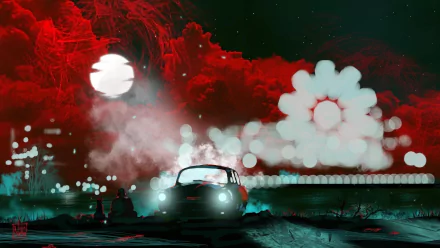 car artistic night HD Desktop Wallpaper | Background Image