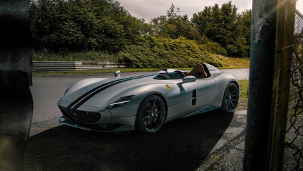 supercar silver car car Ferrari vehicle Ferrari Monza SP1 HD Desktop Wallpaper | Background Image