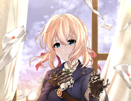 blue eyes blonde Violet Evergarden (Character) Anime Violet Evergarden HD Desktop Wallpaper | Background Image