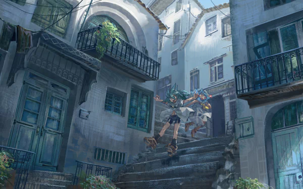 Anime street HD Desktop Wallpaper | Background Image