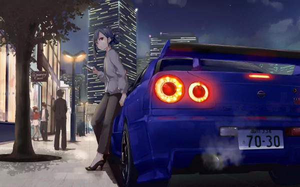 Anime car anime car HD Desktop Wallpaper | Background Image