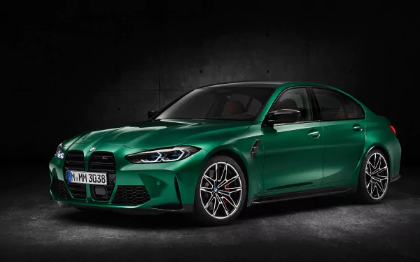 green car car BMW BMW M3 vehicle BMW M3 Competition HD Desktop Wallpaper | Background Image