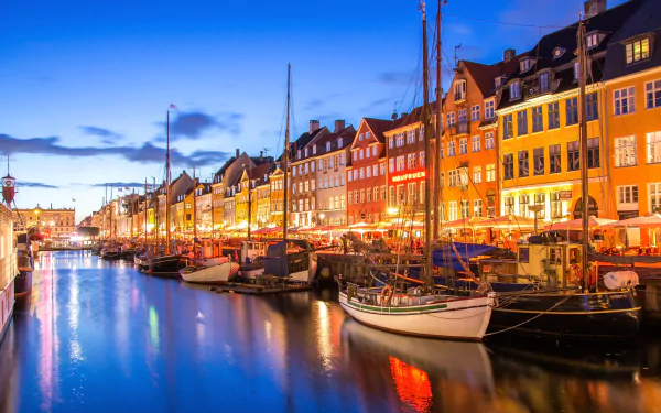 boat river Denmark city man made Copenhagen HD Desktop Wallpaper | Background Image