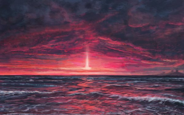 Artistic Sunset Sea Cloud Ocean HD Wallpaper | Background Image