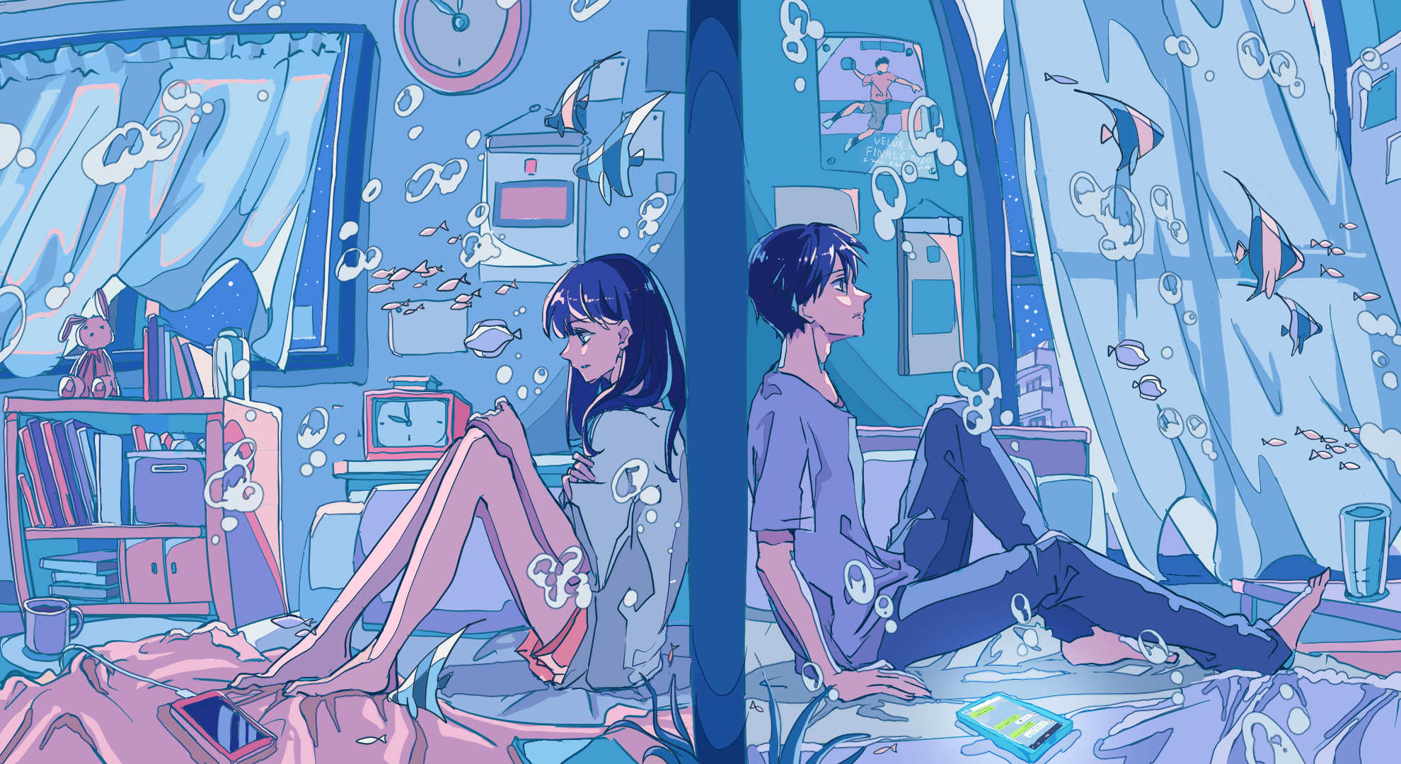 Aesthetic couple anime Wallpapers Download  MobCup