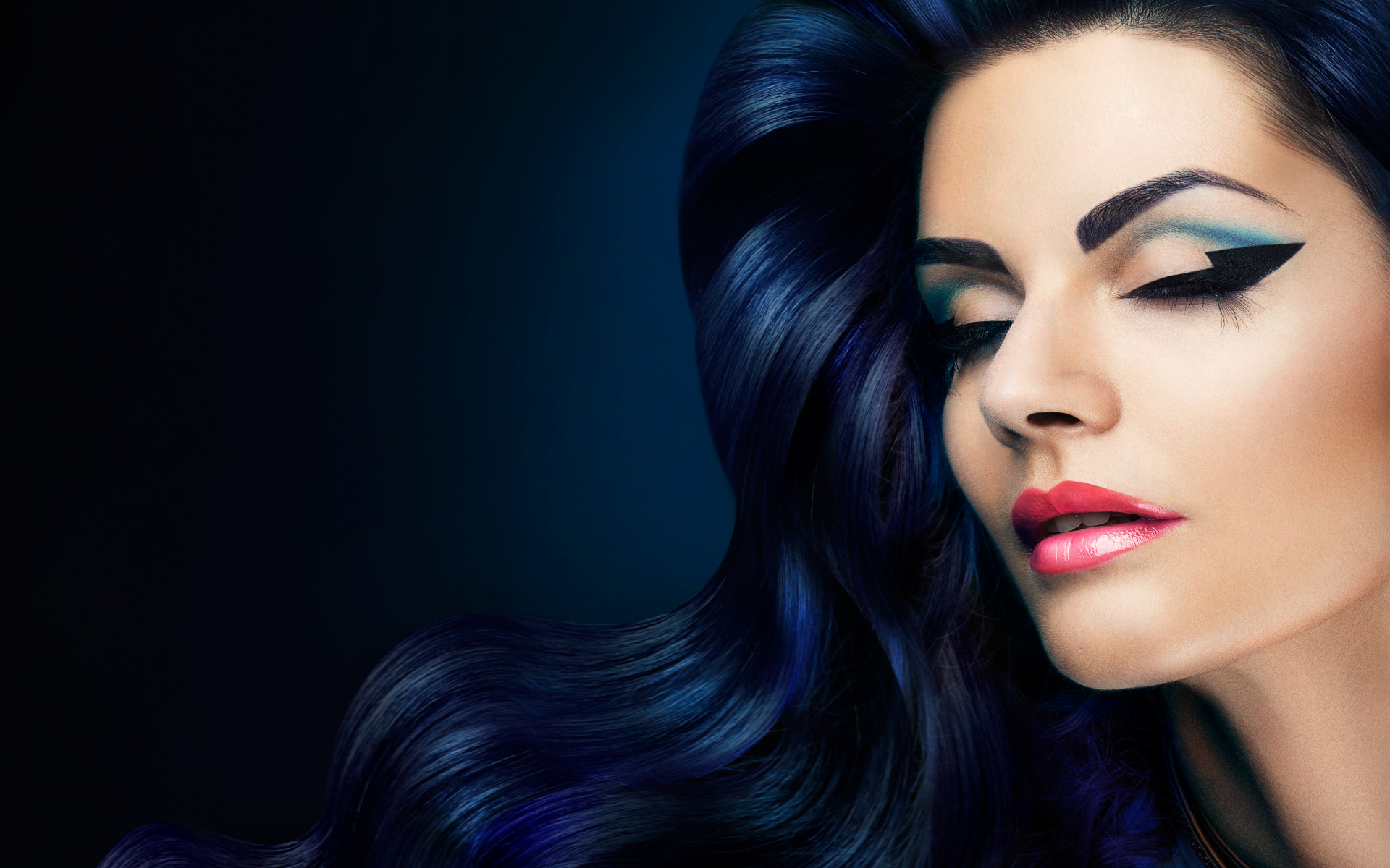 Download Model Face Makeup Portrait Hair Woman Brunette Hd Wallpaper