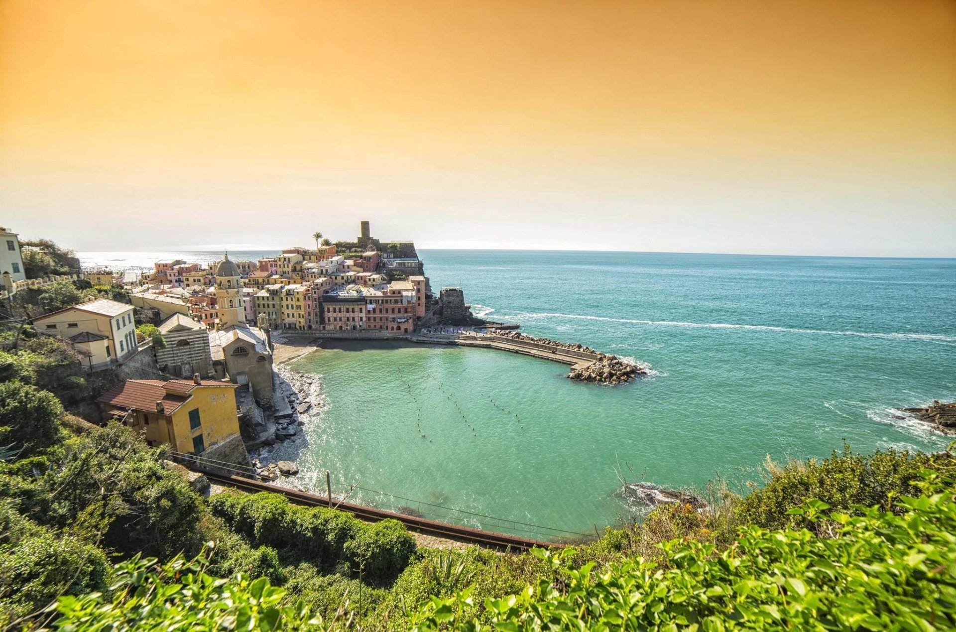 Download Italy House Sea Man Made Vernazza HD Wallpaper