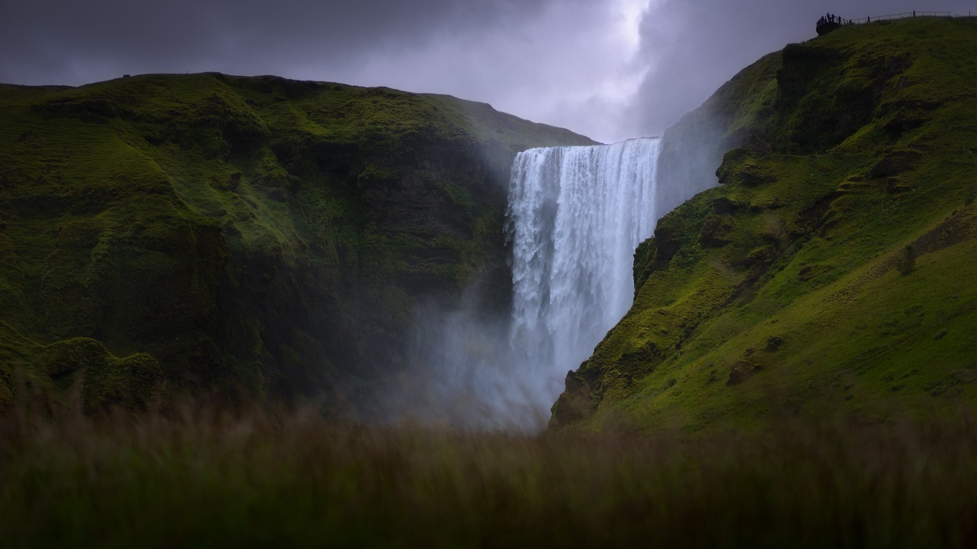 Download Waterfall Nature Iceland Skógafoss HD Wallpaper