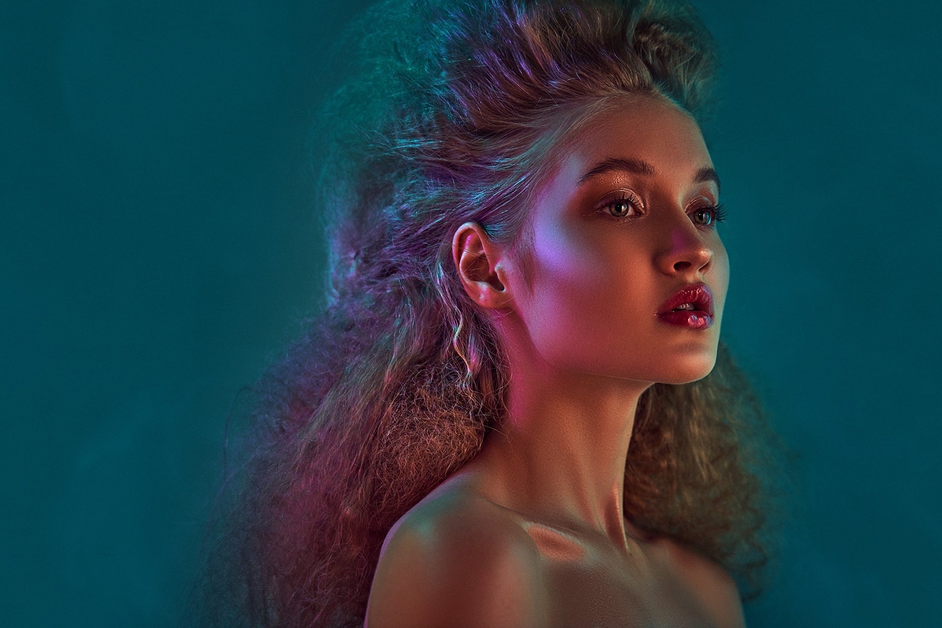 Download Makeup Portrait Hair Face Woman Model HD Wallpaper by Alexey ...
