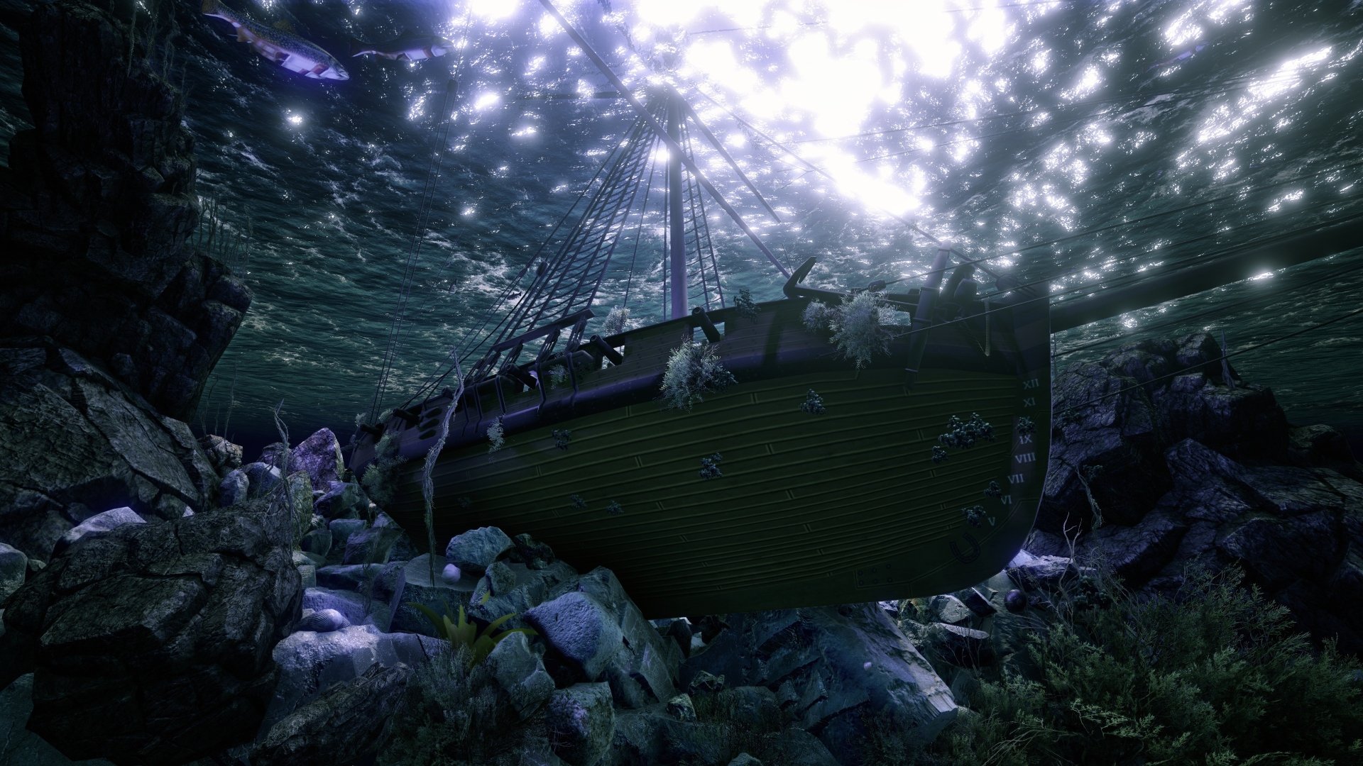 Download Sea Bed Shipwreck Underwater Ship Sea Vehicle Wreck 4k Ultra HD Wallpaper