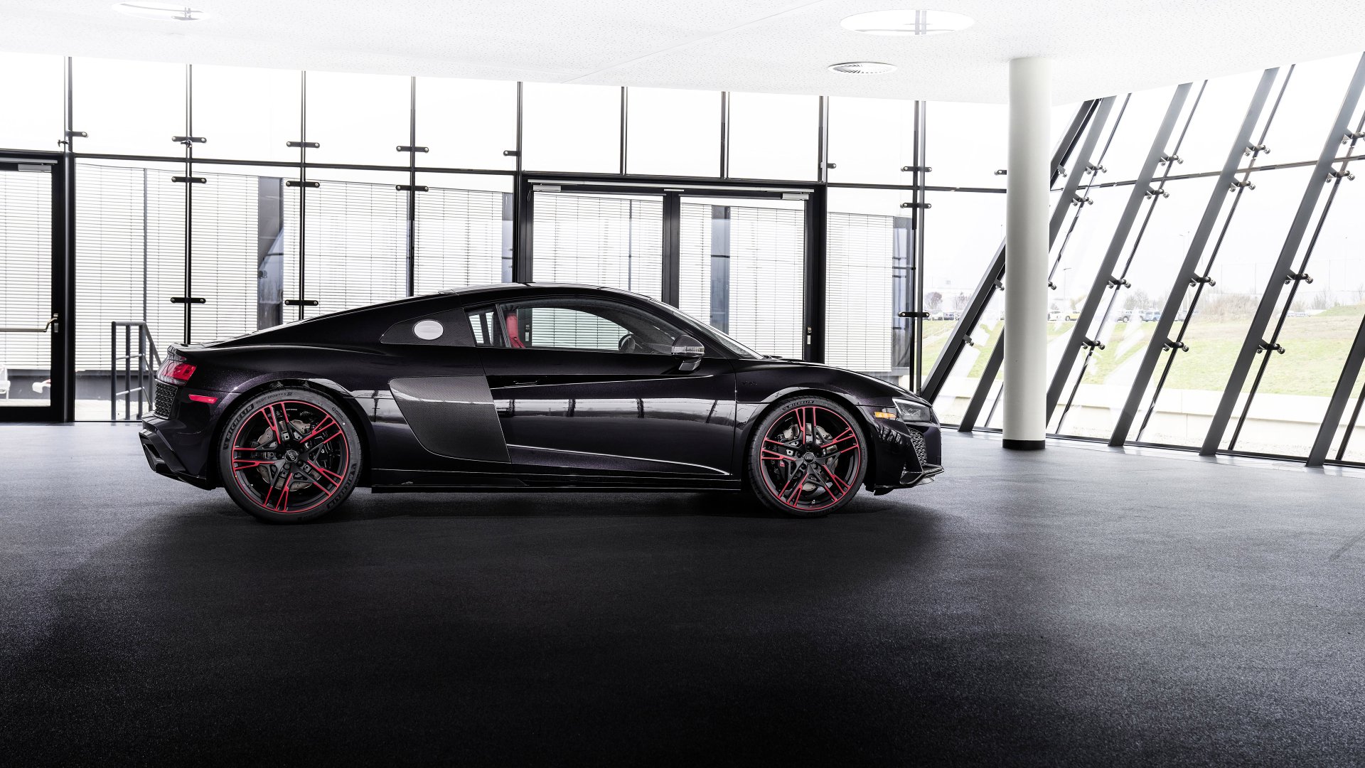 Download Black Car Car Audi Audi R8 Vehicle Audi R8 RWD 4k Ultra HD Wallpaper