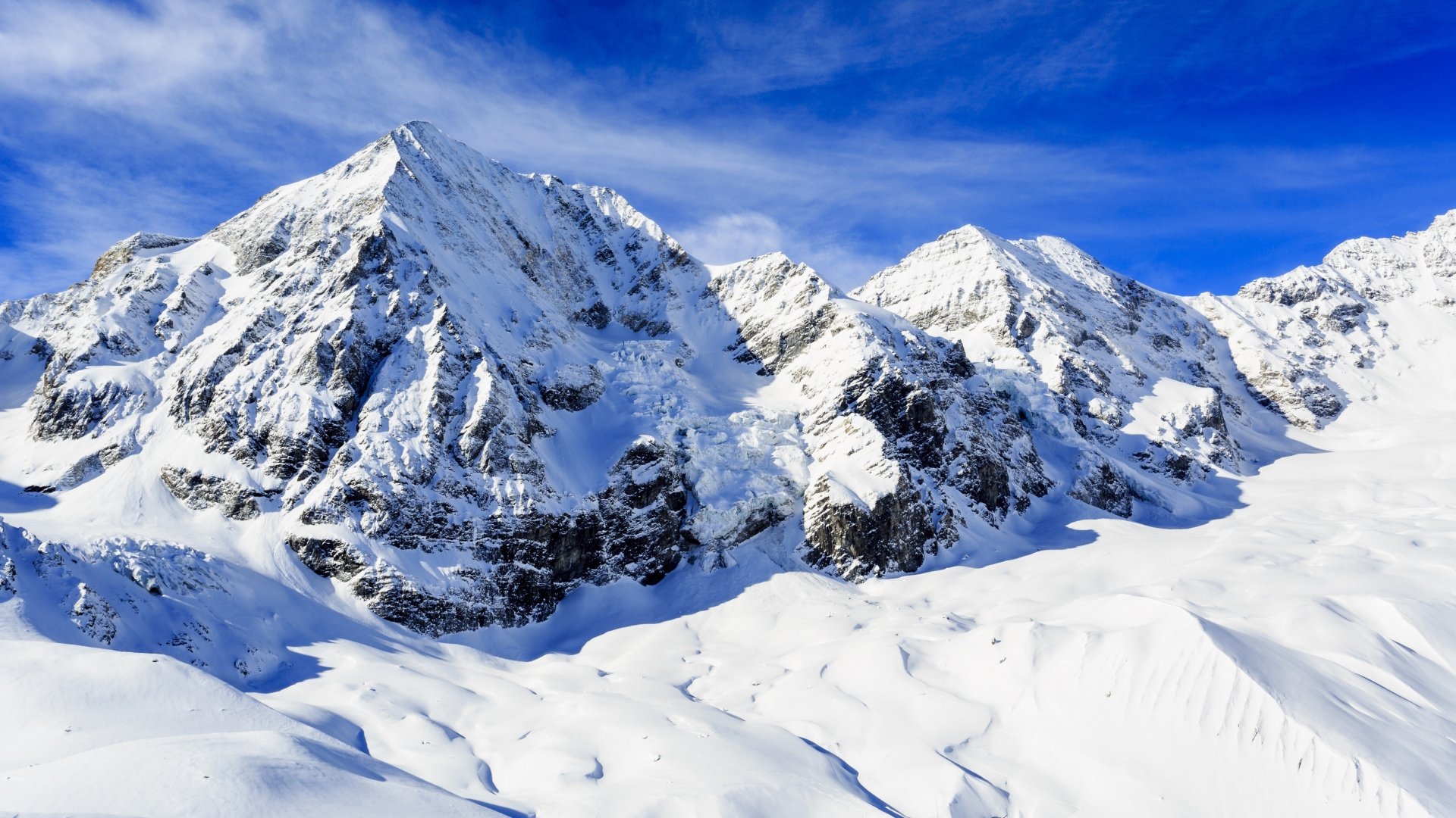 Download Nature Snow Sky Winter Mountain Snowy Mountain 4k Ultra HD ...