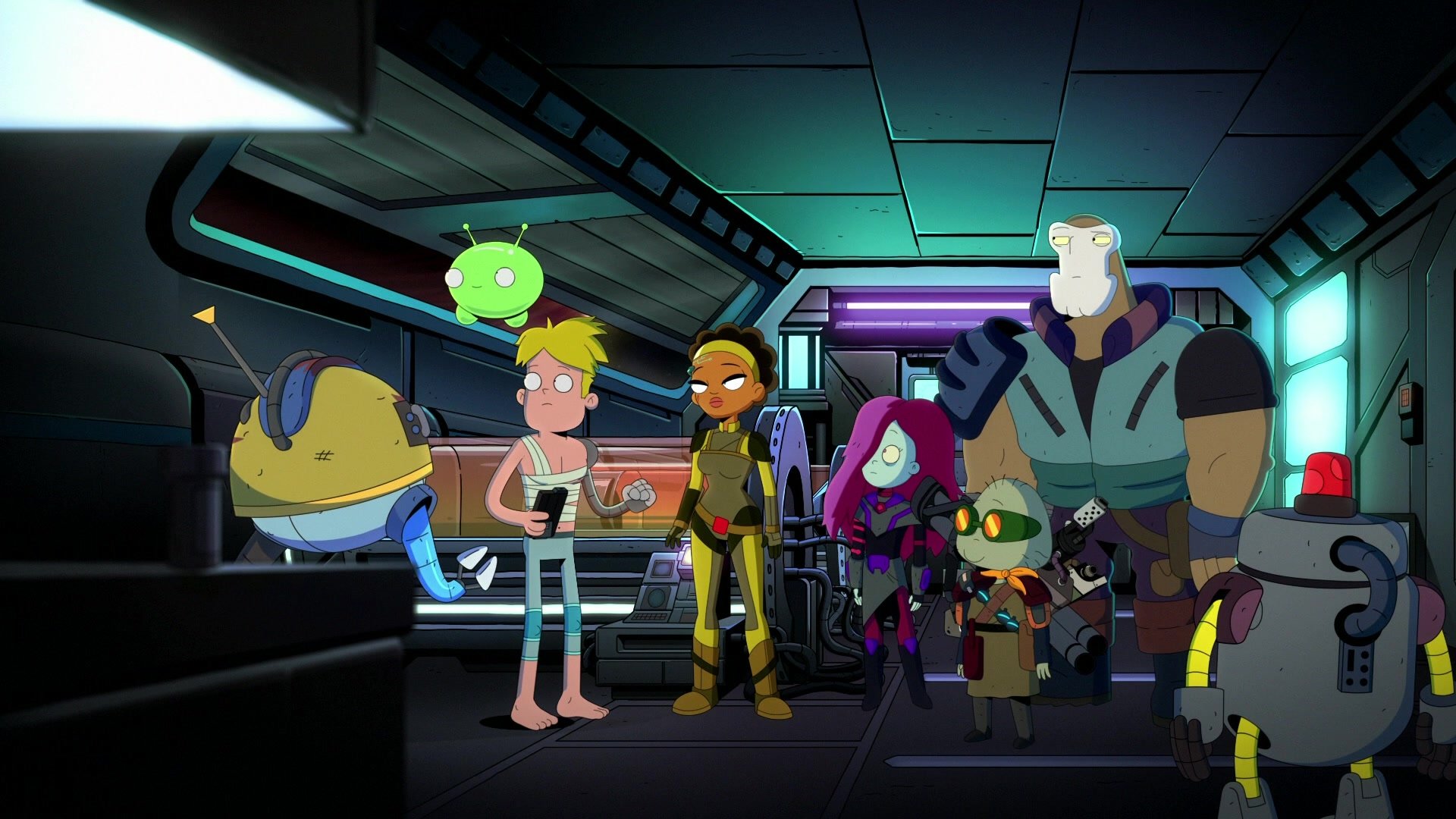 Download Blonde Feet Fox (Final Space) H.U.E (Final Space) Ash Graven KVN (Final Space) Clarence Polkawitz Mooncake (Final Space) Nightfall (Final Space) Gary Goodspeed TV Show Final Space HD Wallpaper