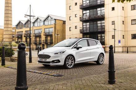 Ford Fiesta Vignale compact car white car car Ford vehicle Ford Fiesta HD Desktop Wallpaper | Background Image
