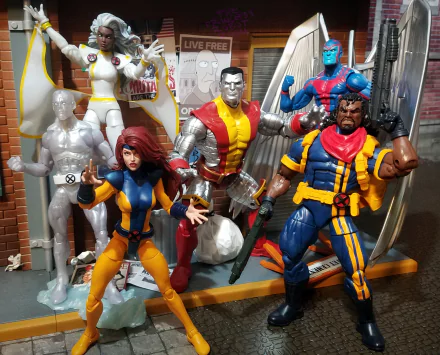 Bobby Drake figurine X-Men Iceman (Marvel Comics) Colossus Warren Worthington III Archangel (Marvel Comics) Storm (Marvel Comics) Bishop (Marvel Comics) Jean Grey man made toy HD Desktop Wallpaper | Background Image