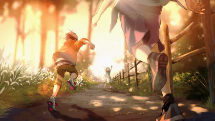 running sneakers Anime path HD Desktop Wallpaper | Background Image