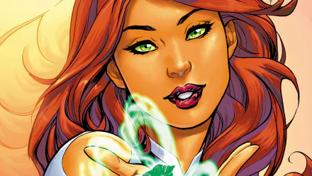 Koriand'r green eyes red hair Starfire (DC Comics) DC Comics Comic HD Desktop Wallpaper | Background Image