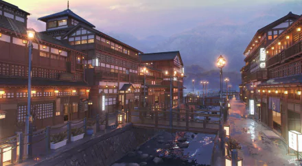 house Anime building HD Desktop Wallpaper | Background Image