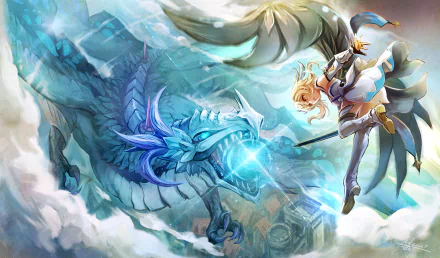 Dvalin (Genshin Impact) dragon Lumine (Genshin Impact) video game Genshin Impact HD Desktop Wallpaper | Background Image