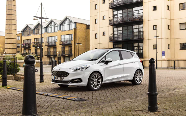 Ford Fiesta Vignale compact car white car car Ford vehicle Ford Fiesta HD Desktop Wallpaper | Background Image