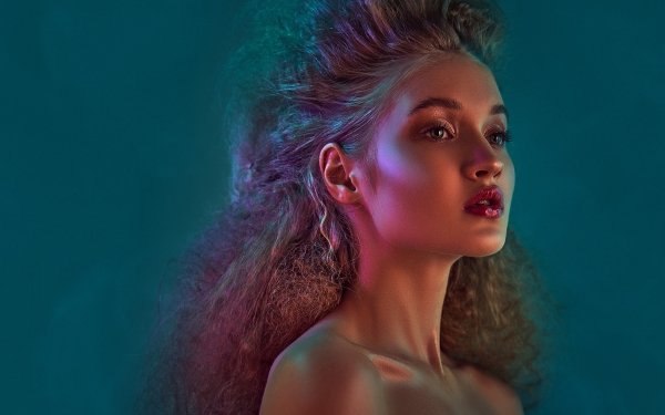 Women Model Katya Privalova Face Hair Portrait Makeup HD Wallpaper | Background Image