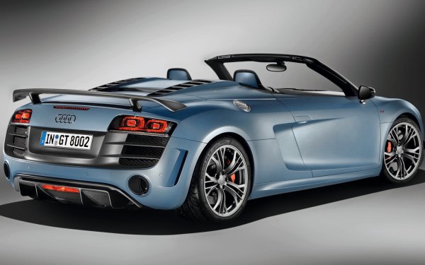 Vehicles Audi R8 GT Spyder Audi Sport Car Grand Tourer Convertible Blue Car Car HD Wallpaper | Background Image