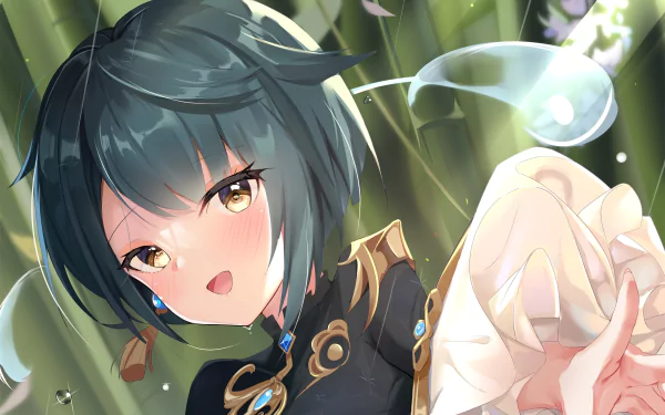 Xingqiu (Genshin Impact) video game Genshin Impact HD Desktop Wallpaper | Background Image