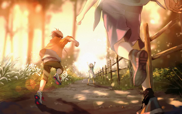 running sneakers Anime path HD Desktop Wallpaper | Background Image