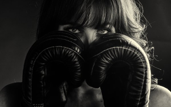 Sports Boxing Boxer Boxing Gloves Black & White Face HD Wallpaper | Background Image