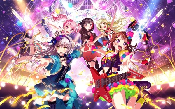 Anime BanG Dream! Girls Band Party! Aya Maruyama Yukina Minato Ran Mitake Toyama Kasumi Kokoro Tsurumaki HD Wallpaper | Background Image