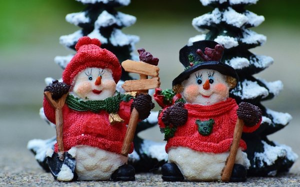 Photography Snowman Christmas Figurine HD Wallpaper | Background Image
