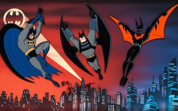 TV Show Batman: The Animated Series Batman The New Batman Adventures Batman Beyond Bruce Wayne Terry McGinnis Bat-Signal Gotham City HD Wallpaper | Background Image