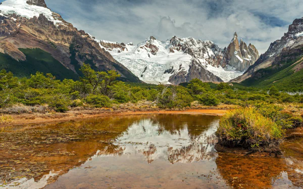 cerro torre patagonia Argentina lake nature mountain HD Desktop Wallpaper | Background Image