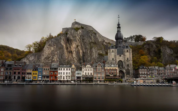 Belgium architecture building church man made Dinant HD Desktop Wallpaper | Background Image