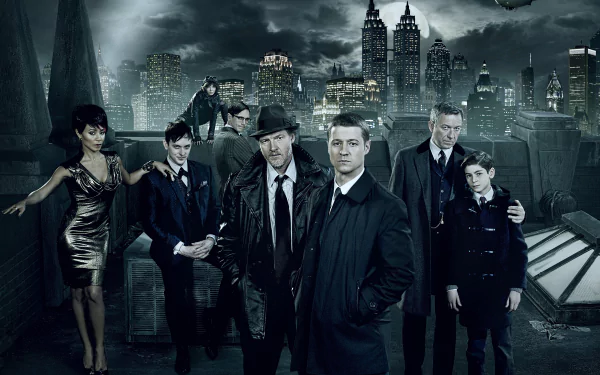 Bruce Wayne Harvey Bullock Jim Gordon Gotham City Gotham (TV Show) TV Show HD Desktop Wallpaper | Background Image