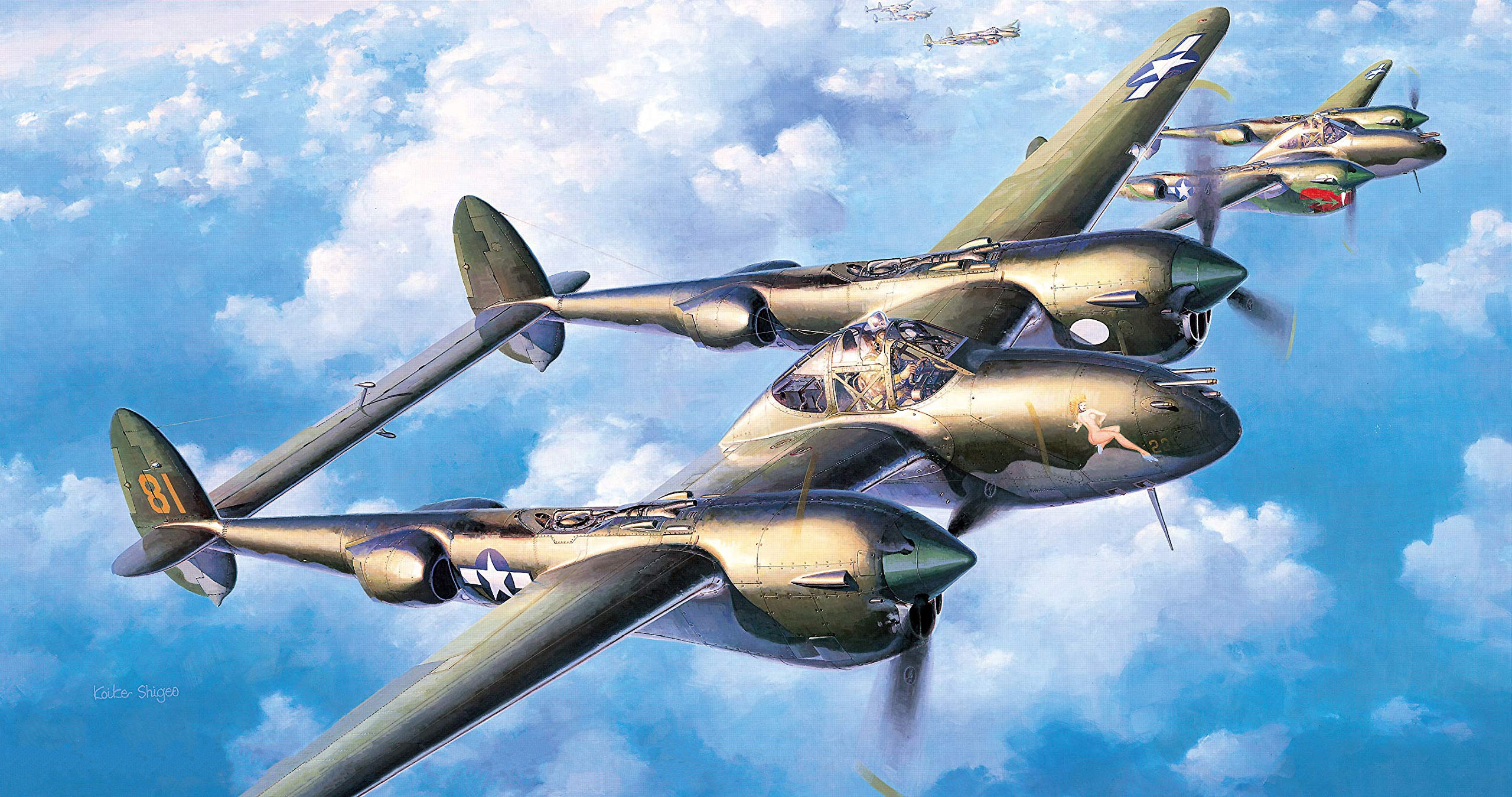 Military Lockheed P-38 Lightning HD Wallpaper | Background Image