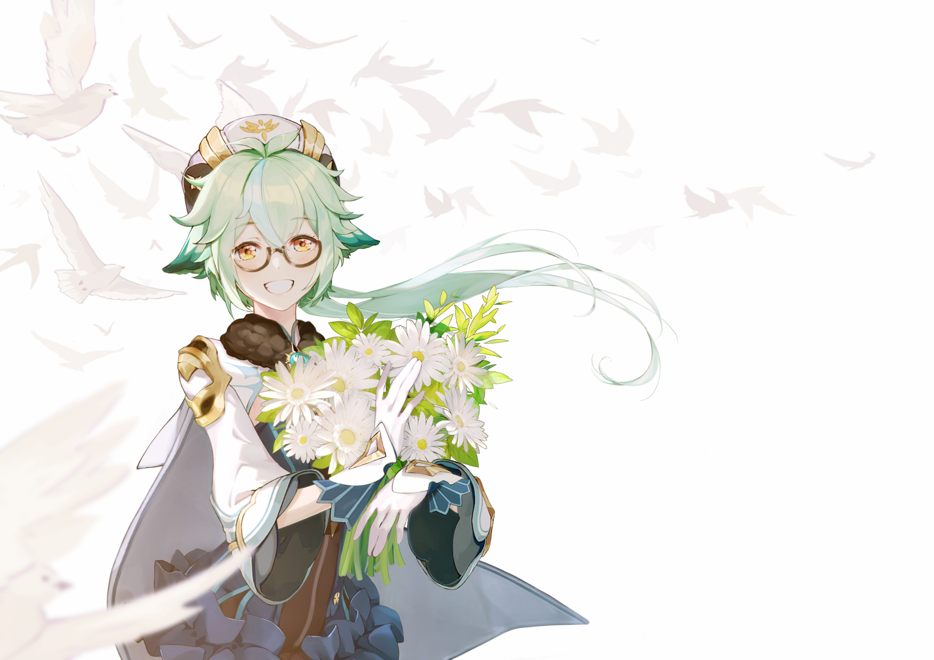 Download Sucrose (Genshin Impact) Video Game Genshin Impact HD Wallpaper by 花鸽鸽