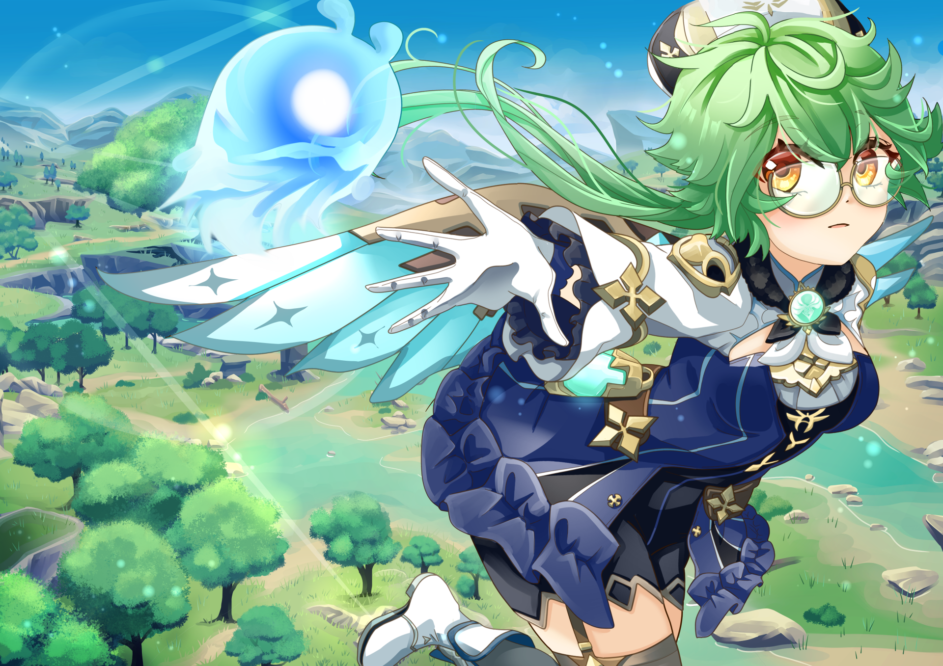 Download Sucrose (Genshin Impact) Video Game Genshin Impact 4k Ultra HD Wallpaper by Akira Luca