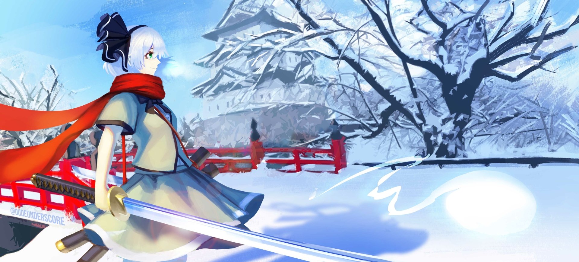 Download Myon (Touhou) Youmu Konpaku Anime Touhou 4k Ultra HD Wallpaper by dudeunderscore