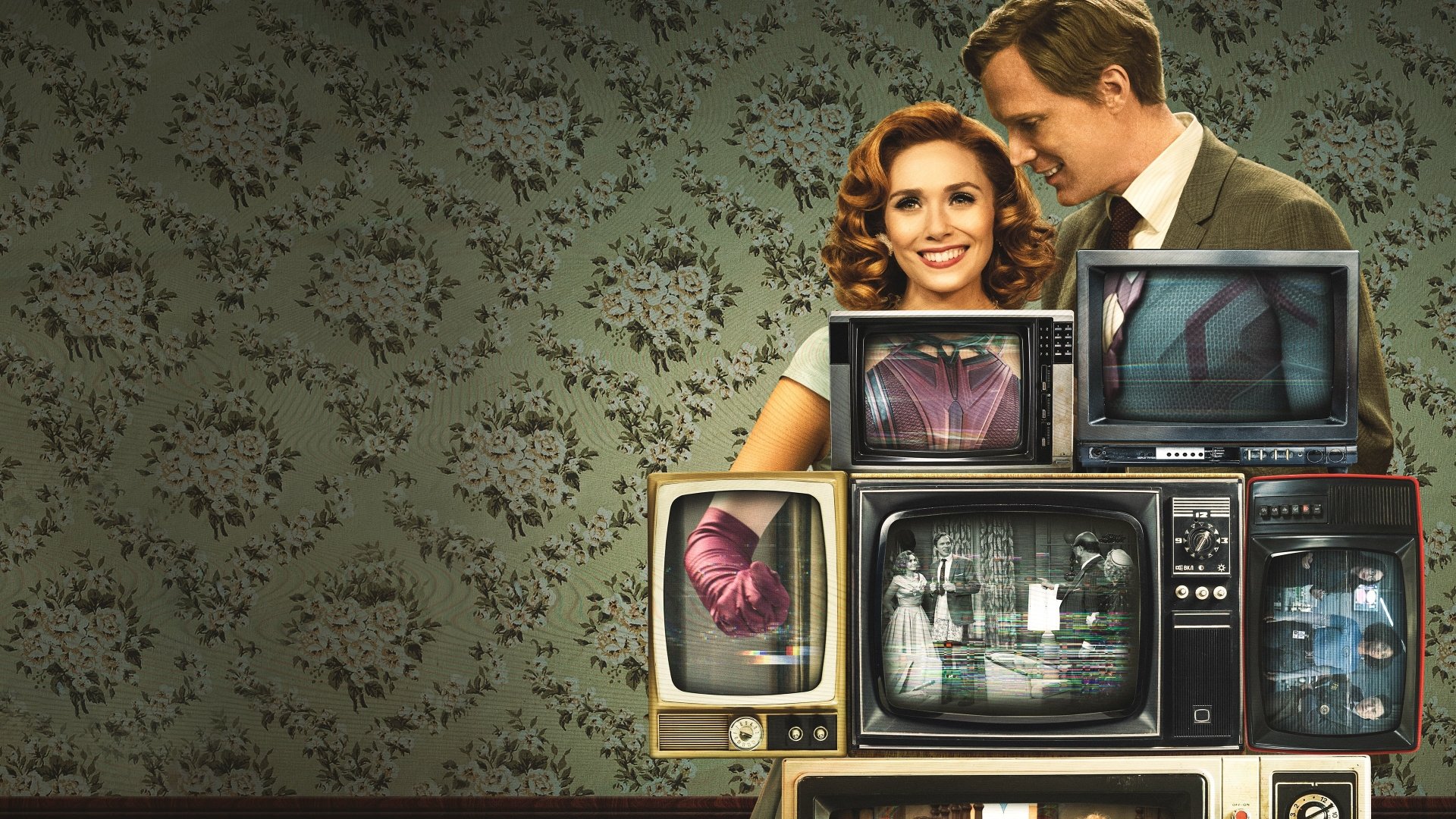 Download Scarlet Witch Vision (Marvel Comics) Paul Bettany Elizabeth Olsen TV Show WandaVision 4k Ultra HD Wallpaper