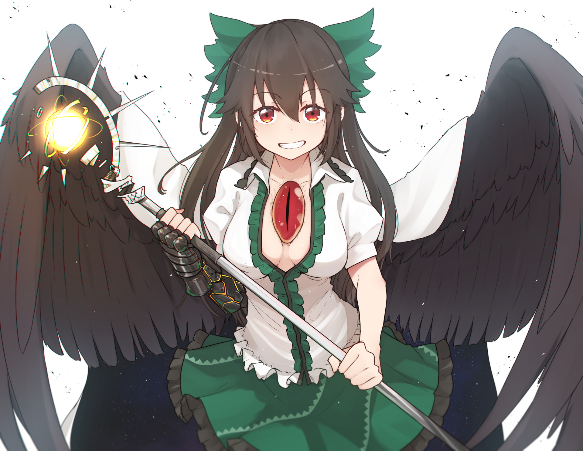 download-utsuho-reiuji-anime-touhou-hd-wallpaper-by-3100x2400