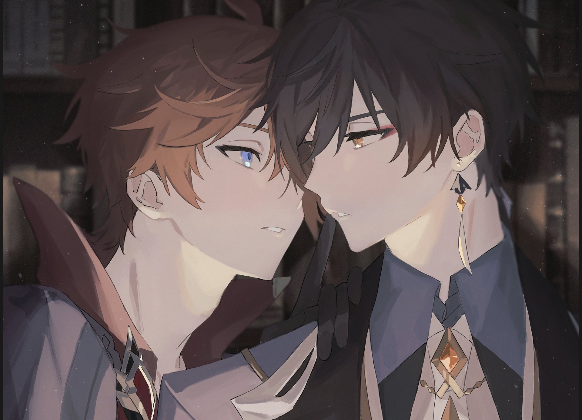 Download Zhongli (Genshin Impact) Tartaglia Childe (Genshin Impact) Video Game Genshin Impact HD Wallpaper by ふめ〜