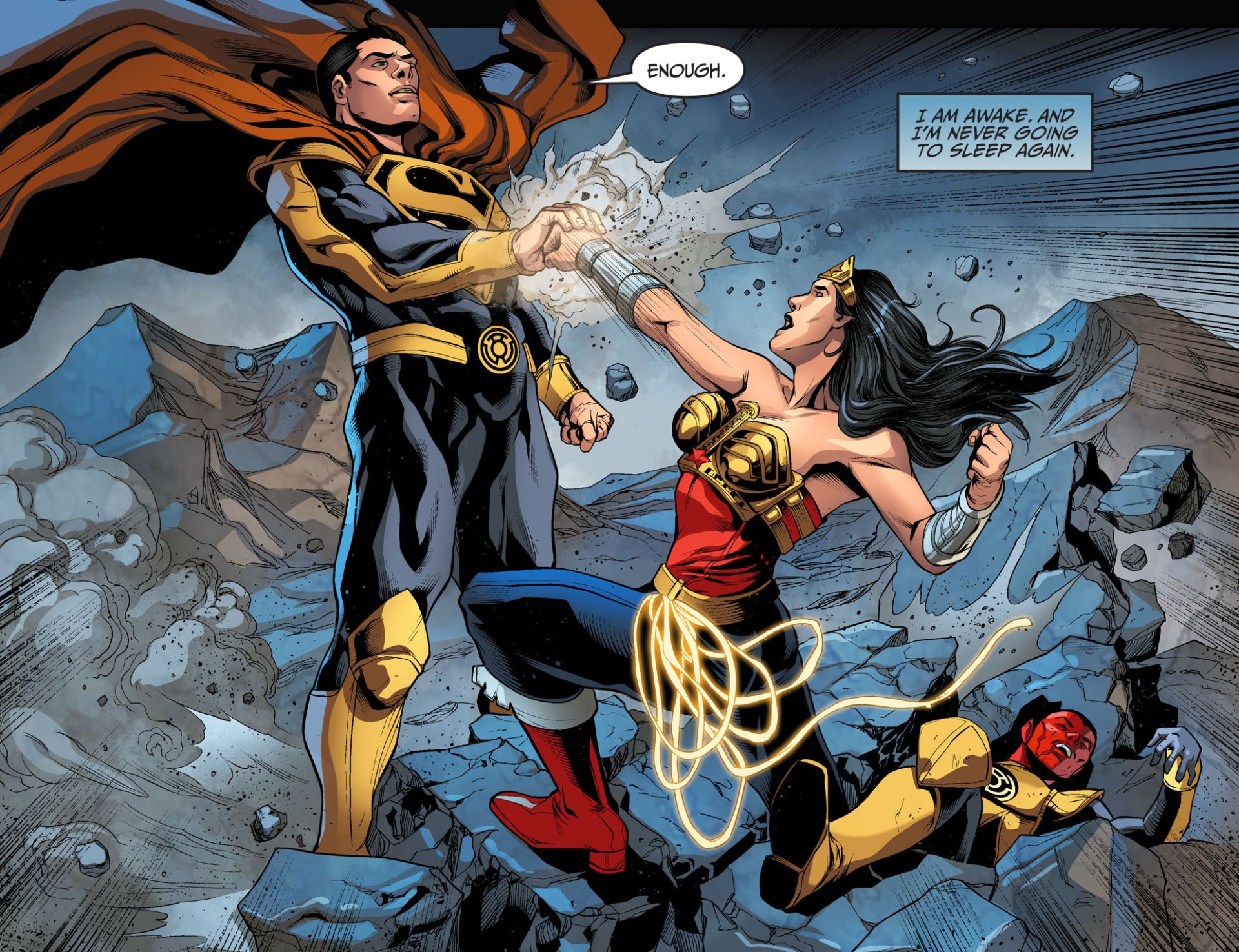 Download Lasso Of Truth DC Comics Sinestro (DC Comics) Diana Prince Yellow Lantern Wonder Woman Superman Comic Injustice: Gods Among Us HD Wallpaper