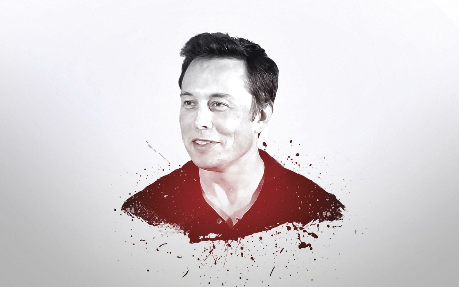 HD desktop wallpaper featuring a stylized image of a man in a red shirt with an artistic splash effect, providing an elegant background.