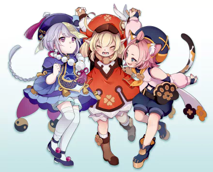 Diona (Genshin Impact) Qiqi (Genshin Impact) Klee (Genshin Impact) video game Genshin Impact HD Desktop Wallpaper | Background Image